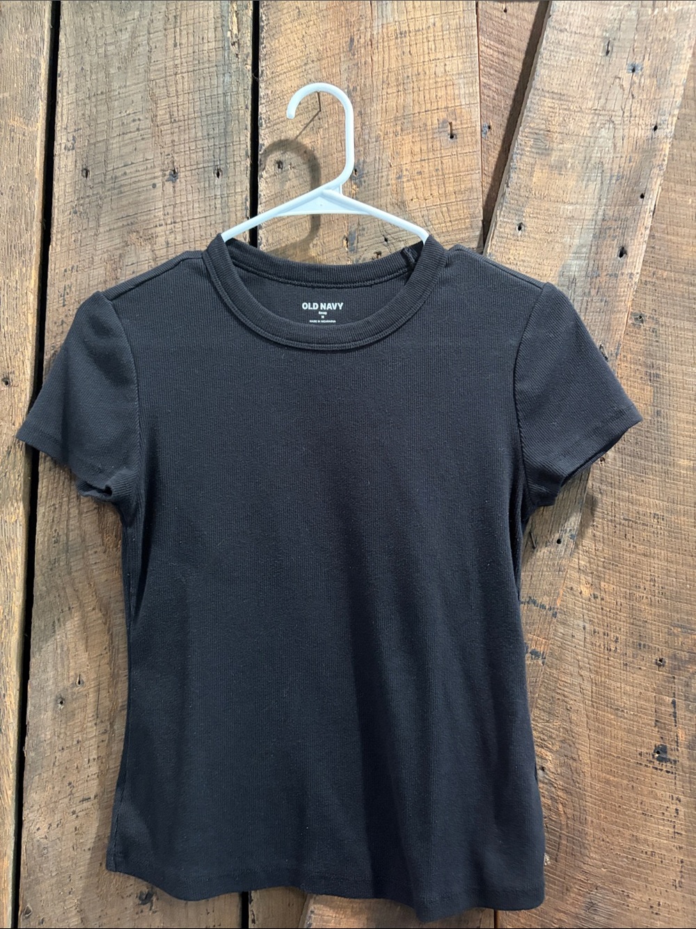 Old Navy Black Short Sleeve Crewneck Tee